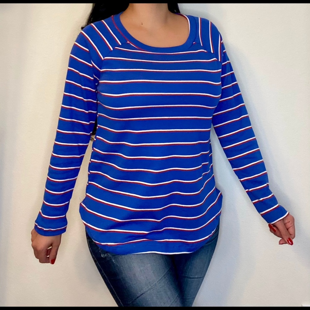 Blue with Stripes Top